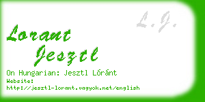 lorant jesztl business card